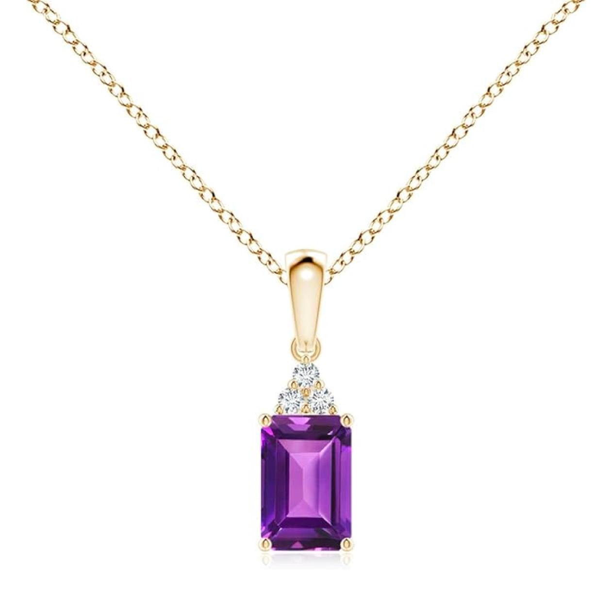 Angara Amethyst Solitaire Necklace