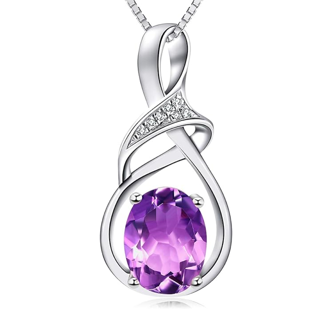 HXZZ Amethyst Pendant Necklace