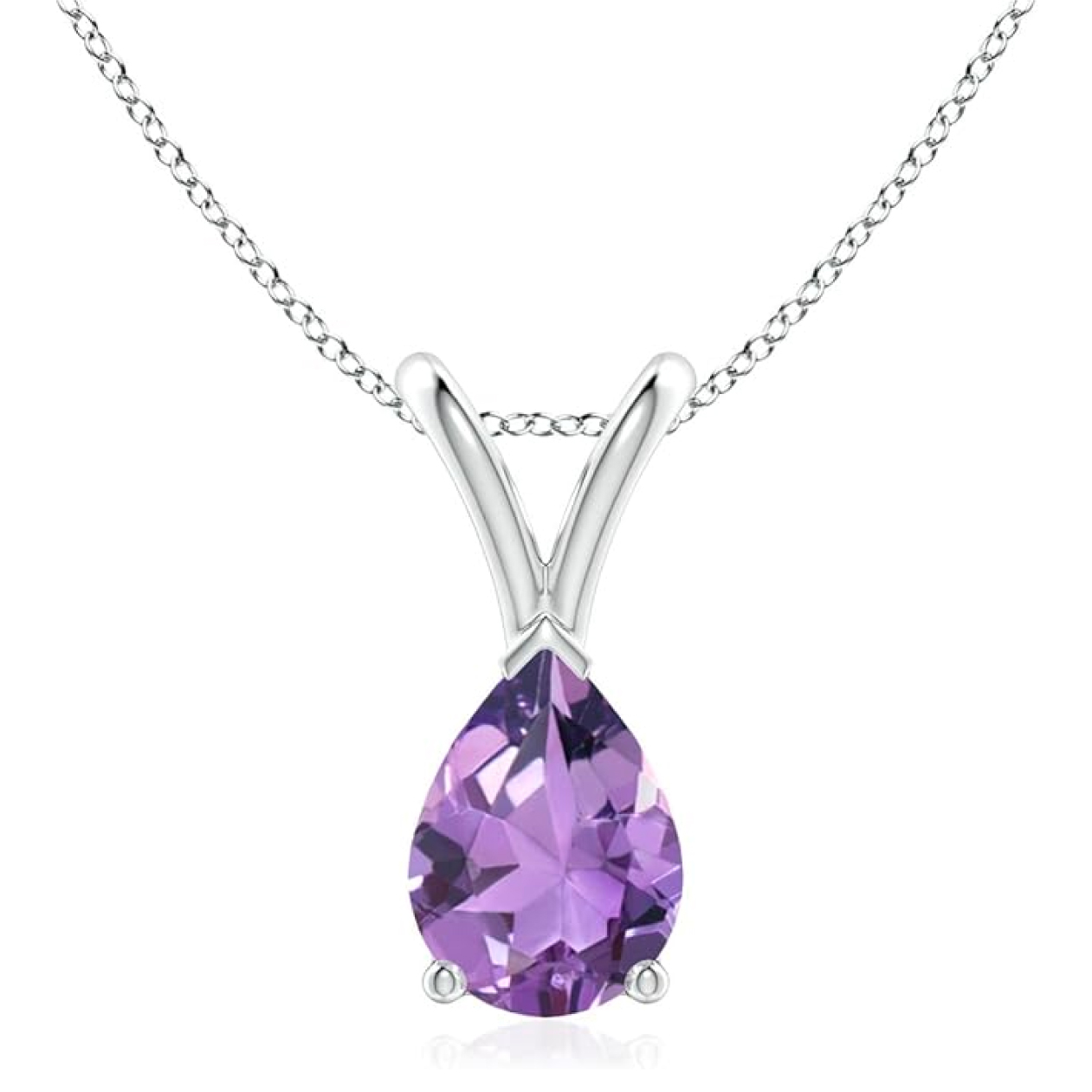 Angara Amethyst Solitaire Necklace