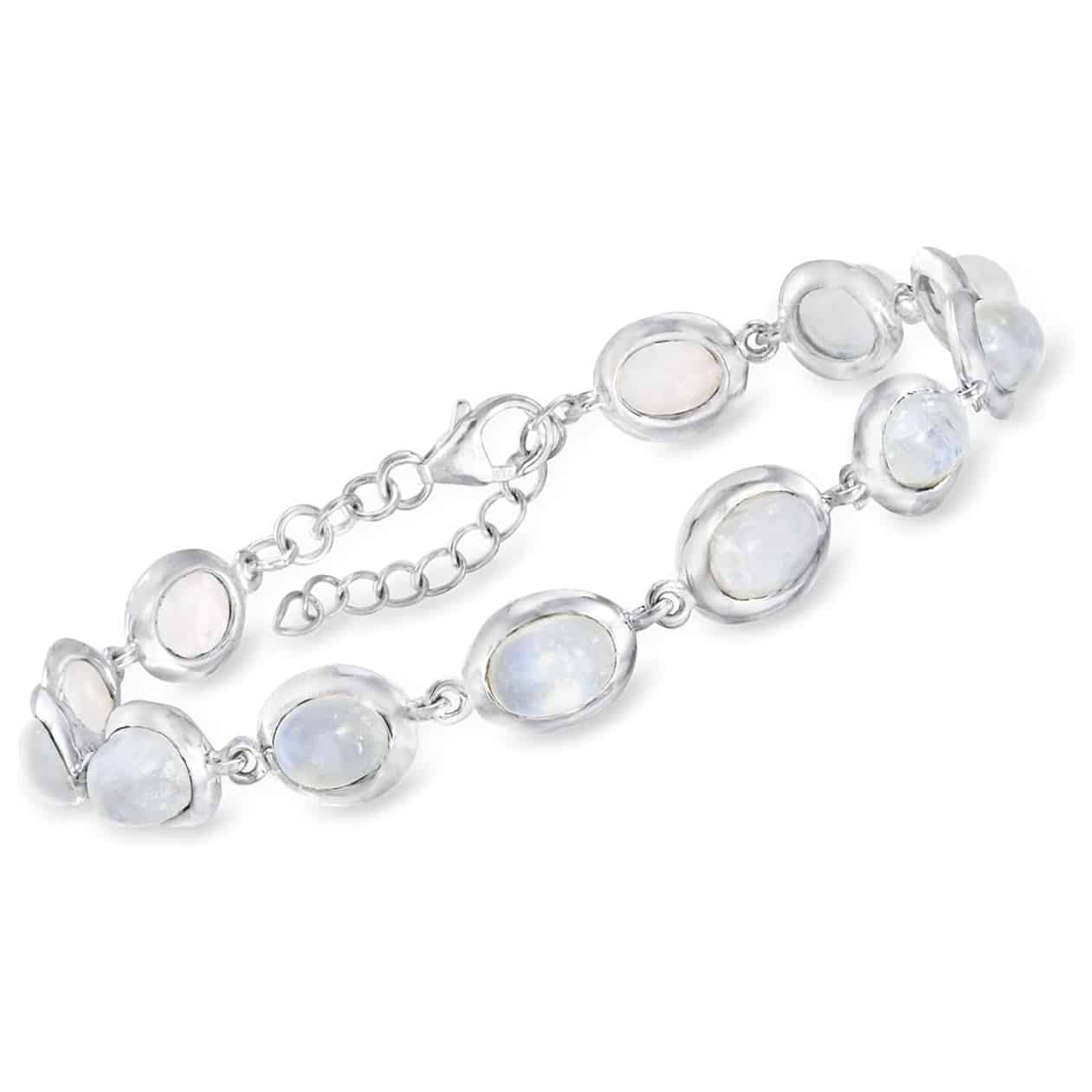 Ross-Simons Sterling Silver Moonstone Bracelet