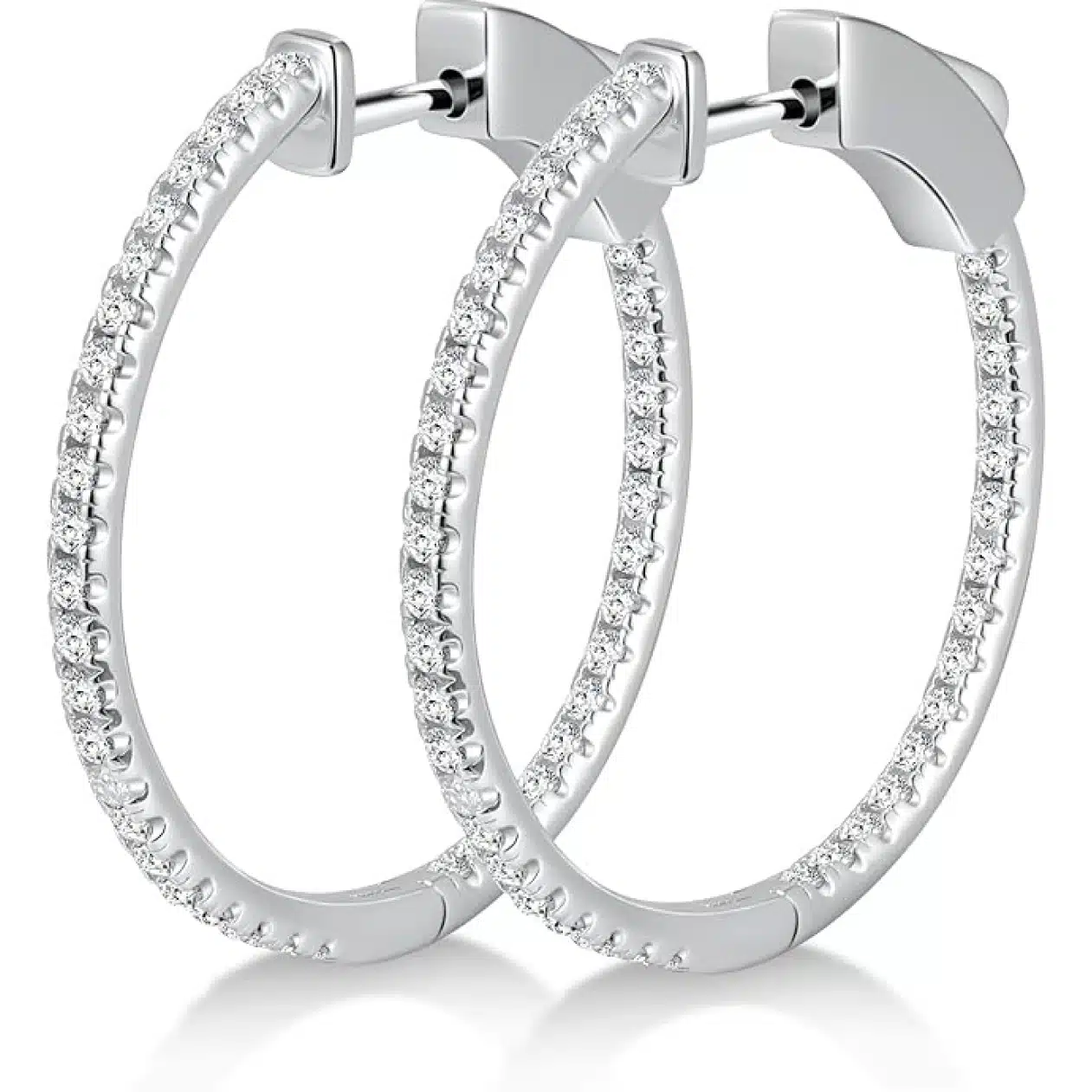 Hitlinker Moissanite Hoop Earrings