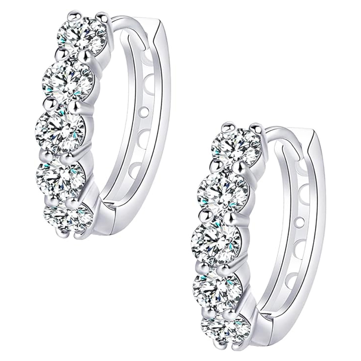 HZSIKAO Moissanite Hoop Earrings