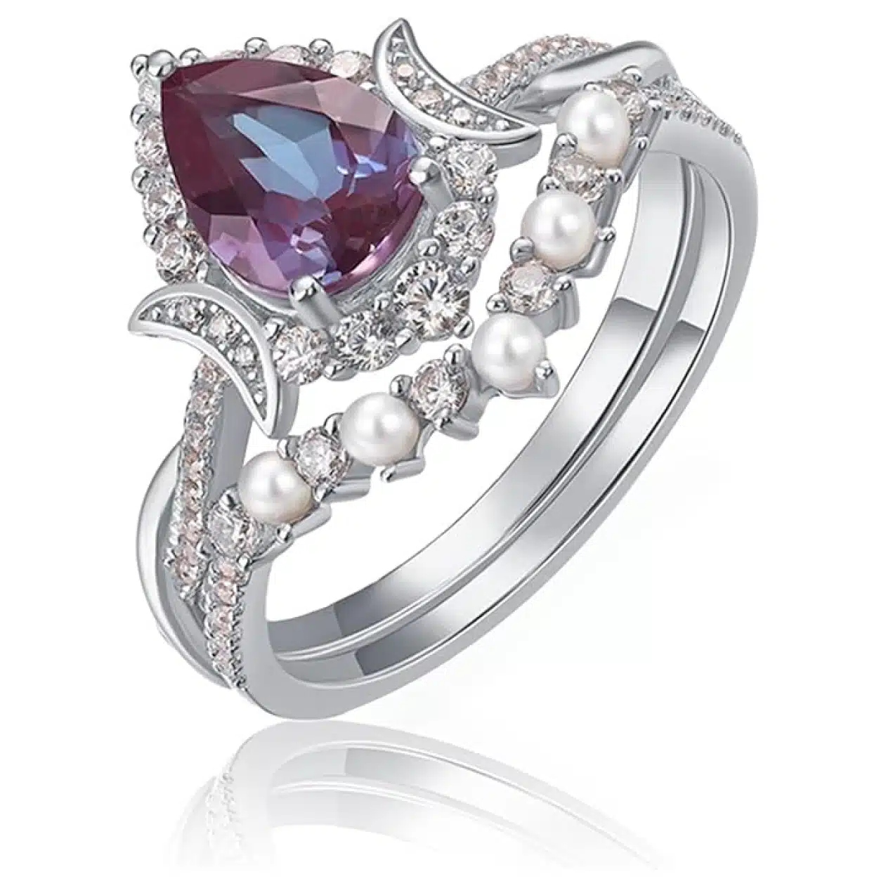 RUKYU Pear Shape Alexandrite Ring