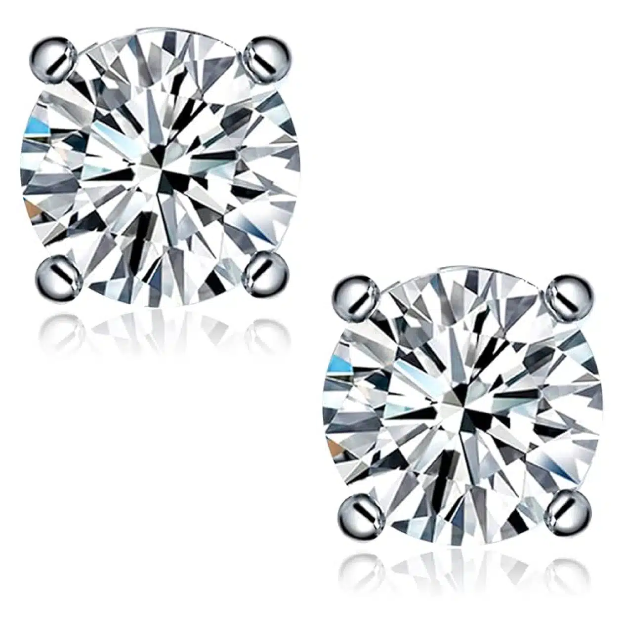 Kolmnurk 2 Carat Moissanite Stud Earrings