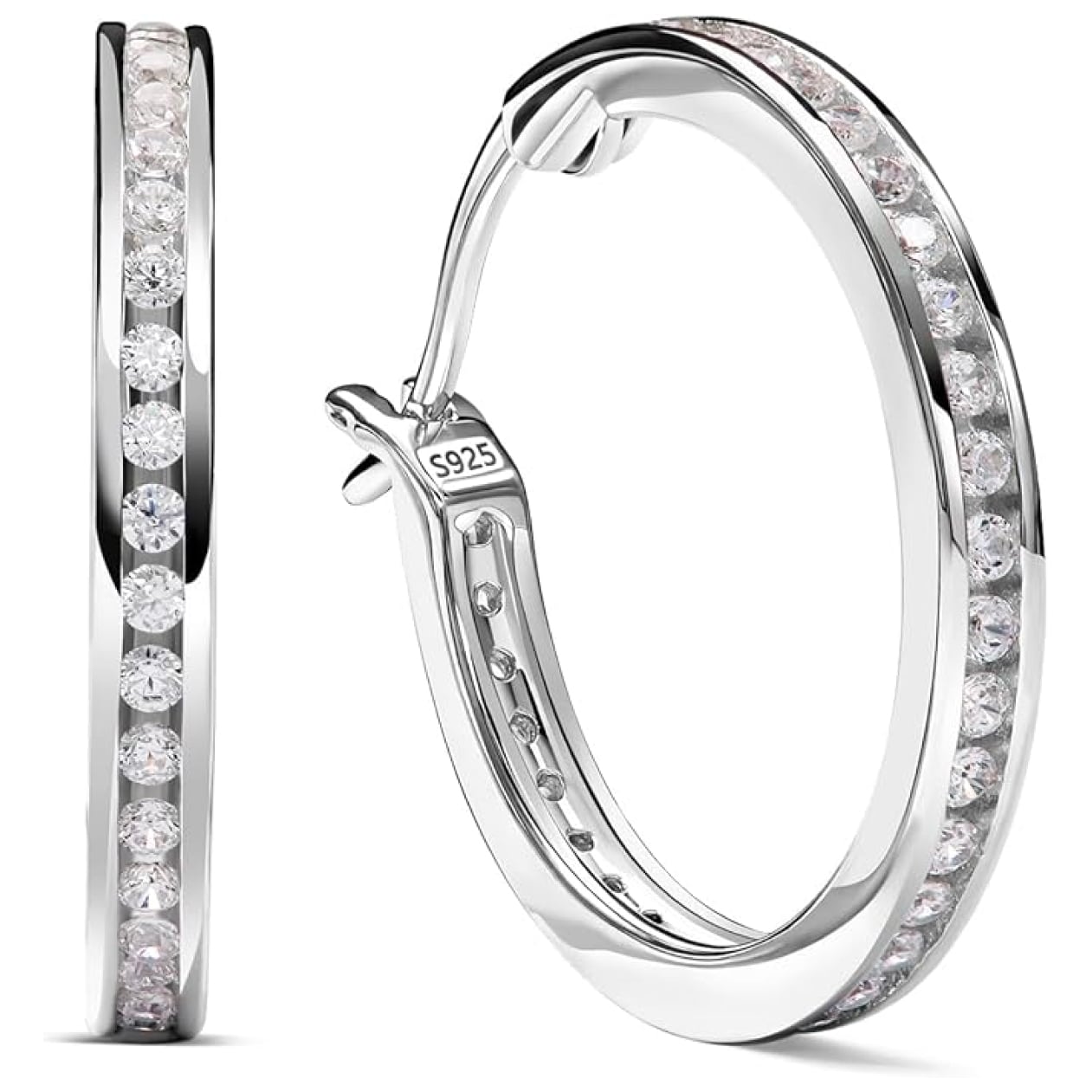CYW Moissanite Hoop Earrings