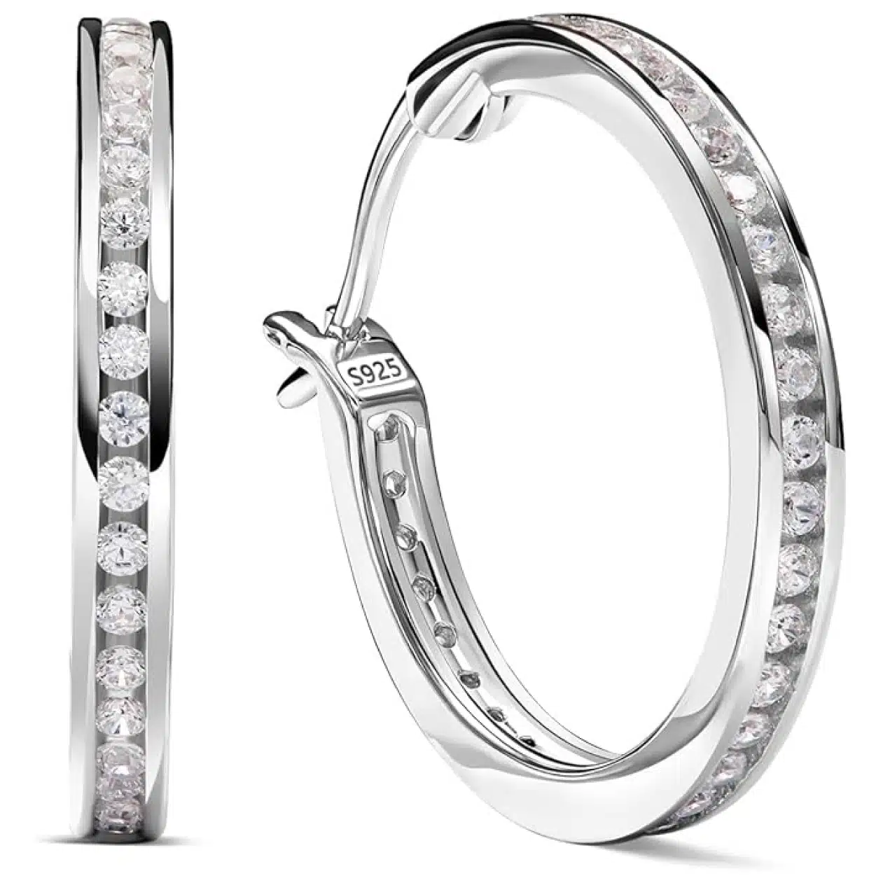 CYW Moissanite Hoop Earrings