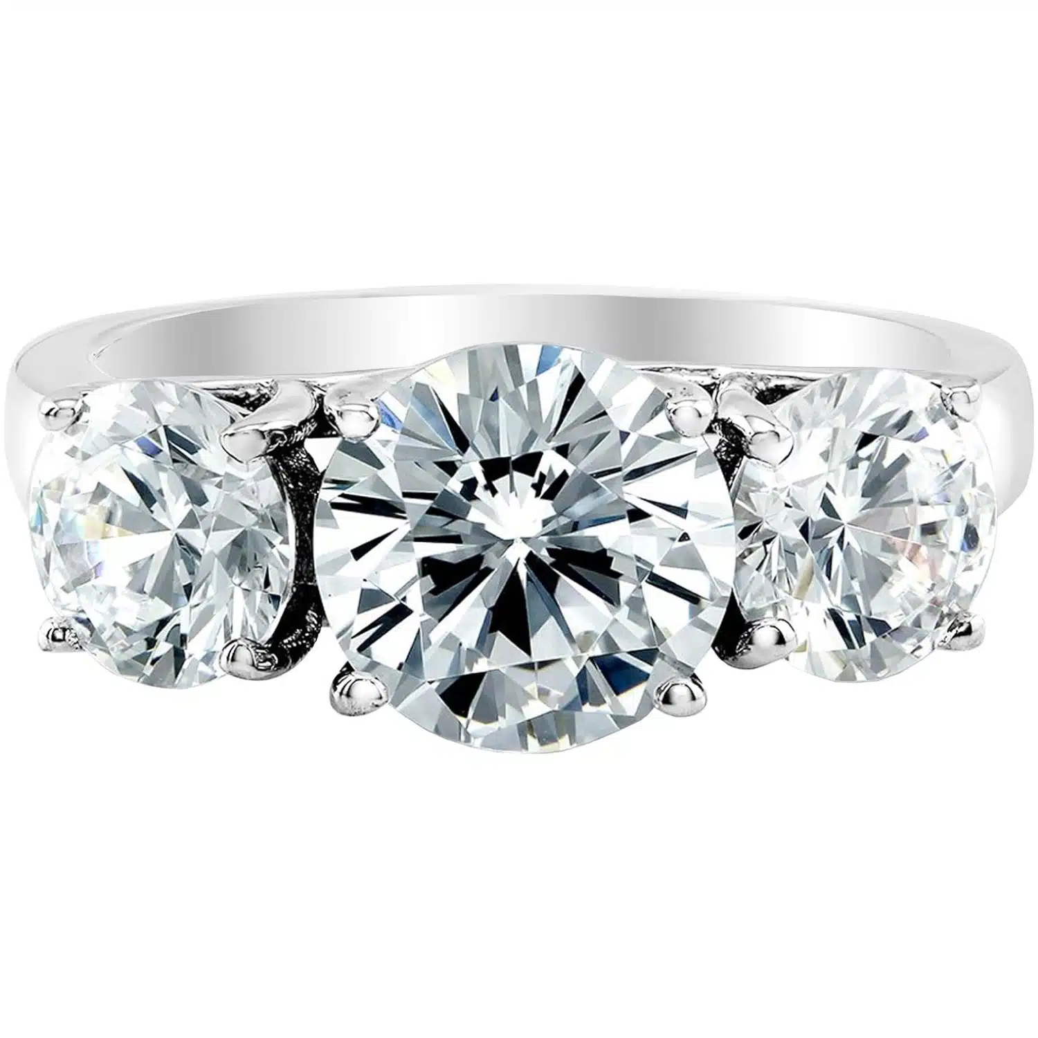 IGI Certified 3 Stone Lab-Grown Diamond Ring