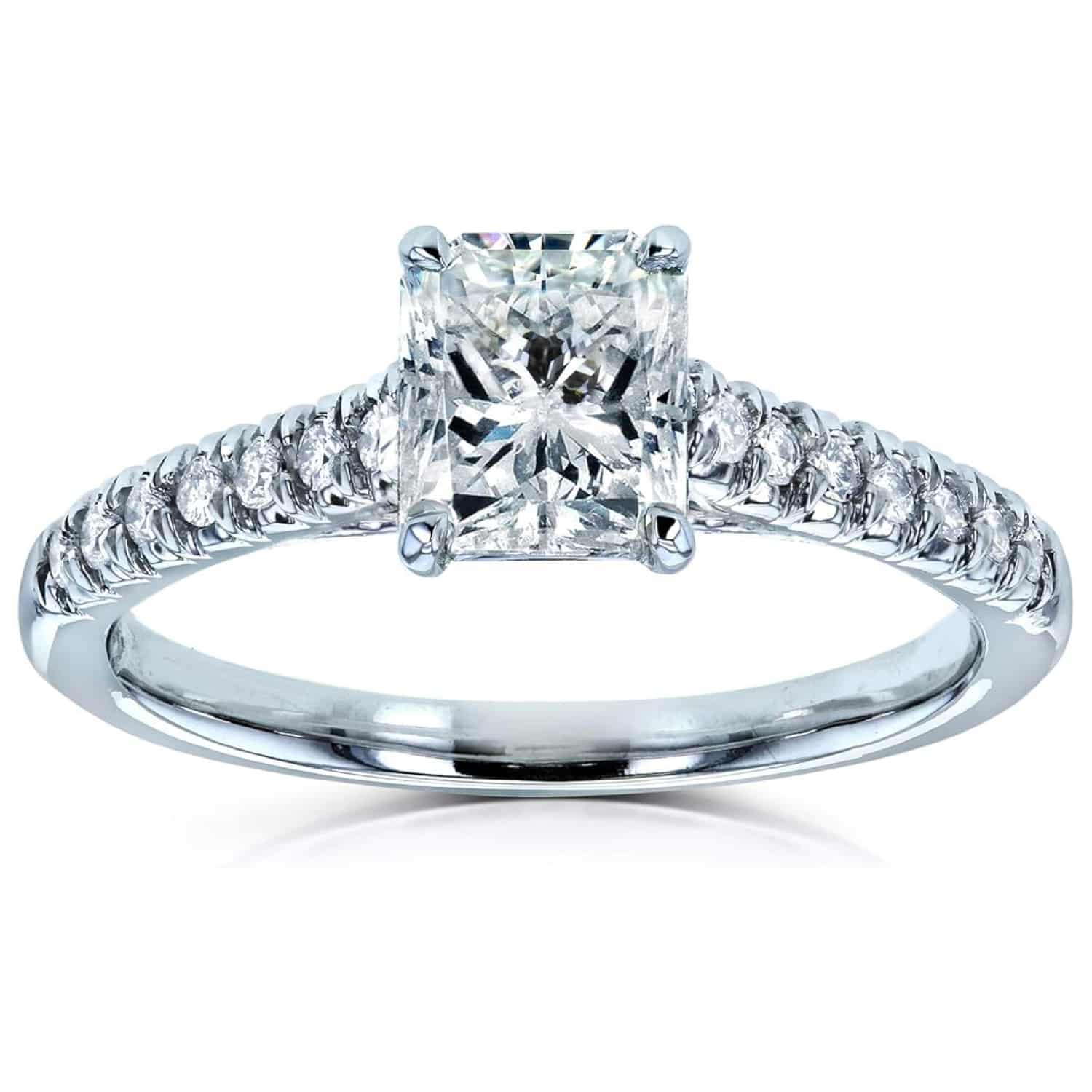 Kobelli Radiant 1ct Diamond French Pave Ring