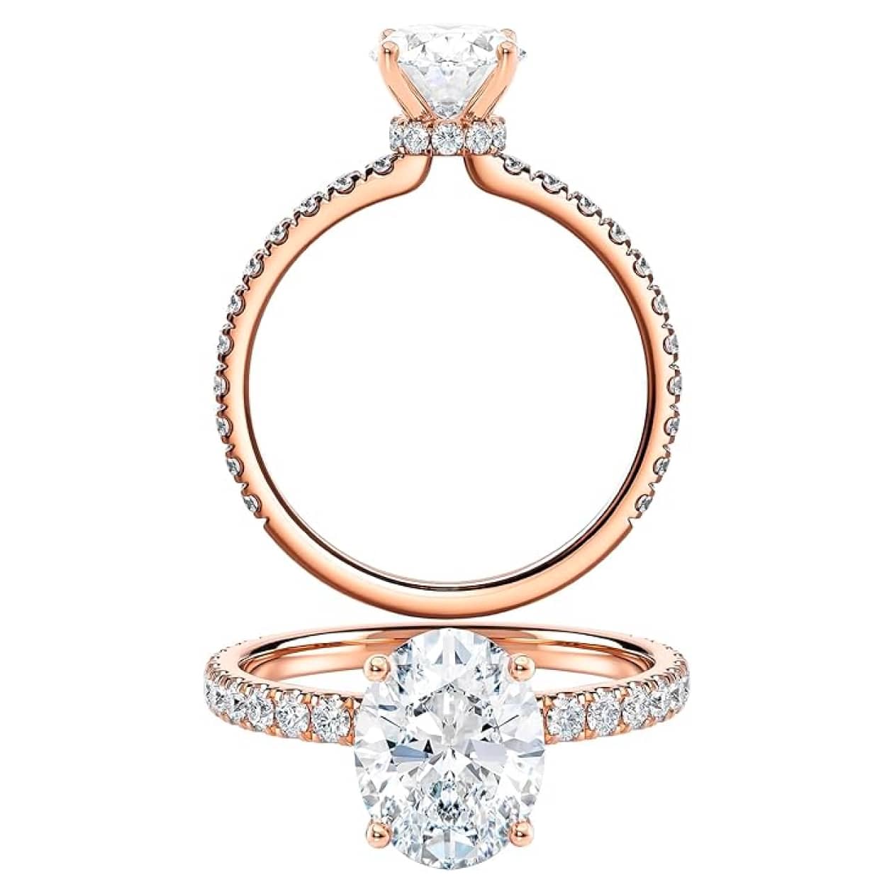 Diamond Wish Lab Grown Diamond Ribbon Halo Ring