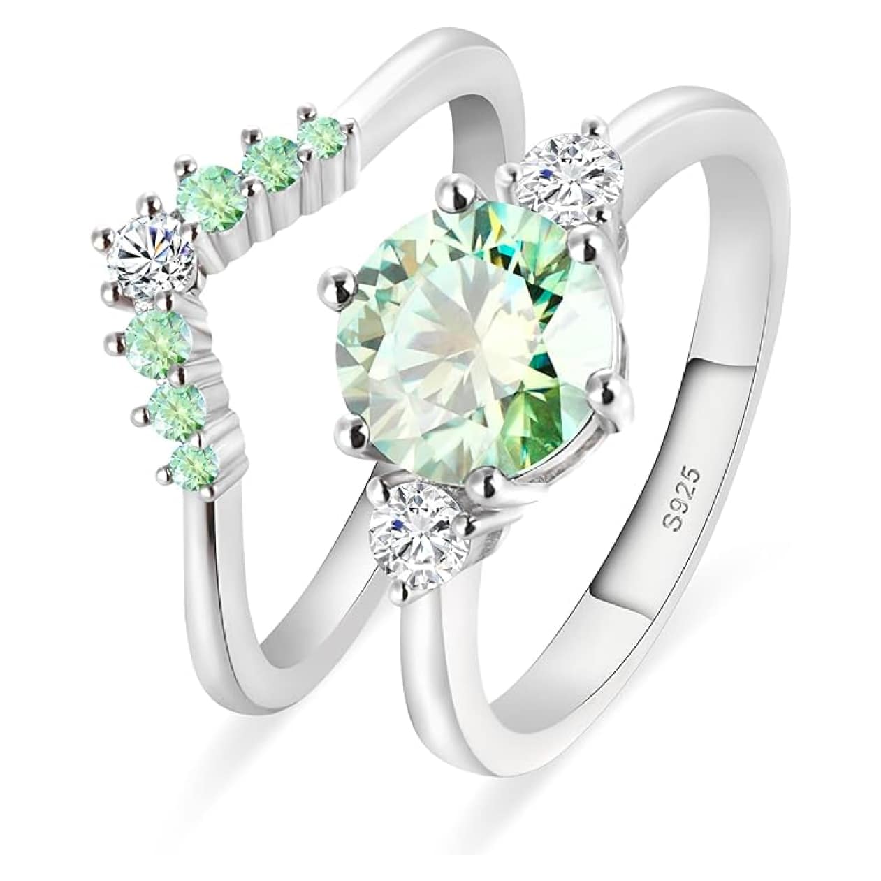 VAXOJEL D Color VVS1 Moissanite Wedding Ring