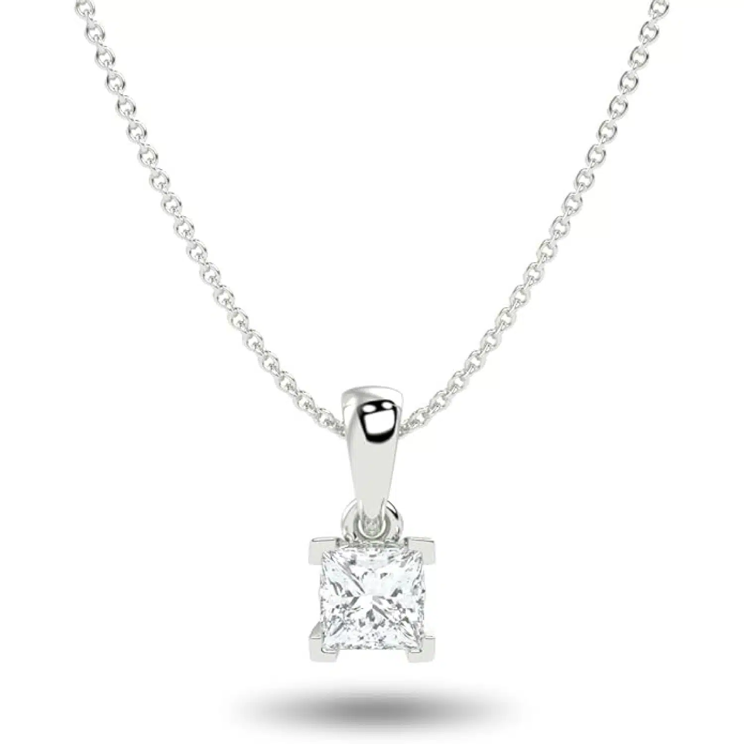 Carbon Atelier Princess Cut Lab Grown Diamond Pendant