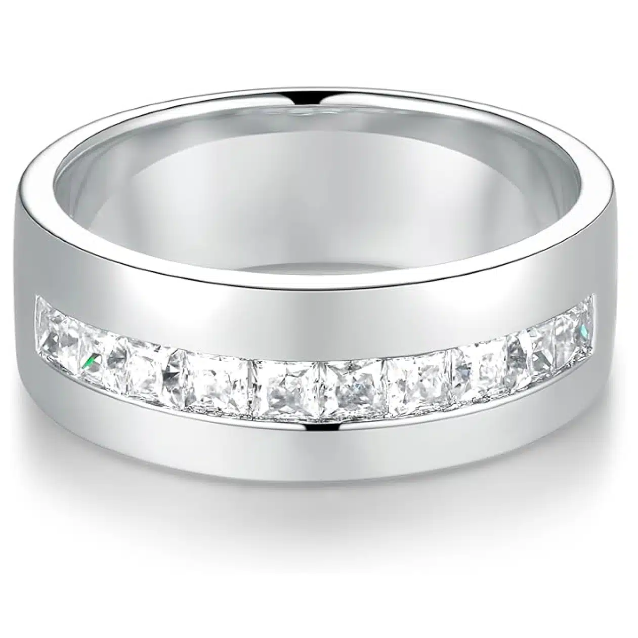 Yoalincy Men's Moissanite Wedding Band