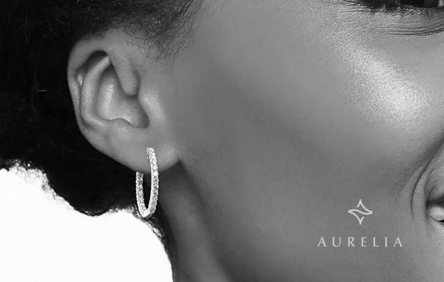 Ross-Simons 1.00 ct. t.w. Lab-Grown Diamond Inside-Outside Hoop Earrings in Sterling Silver