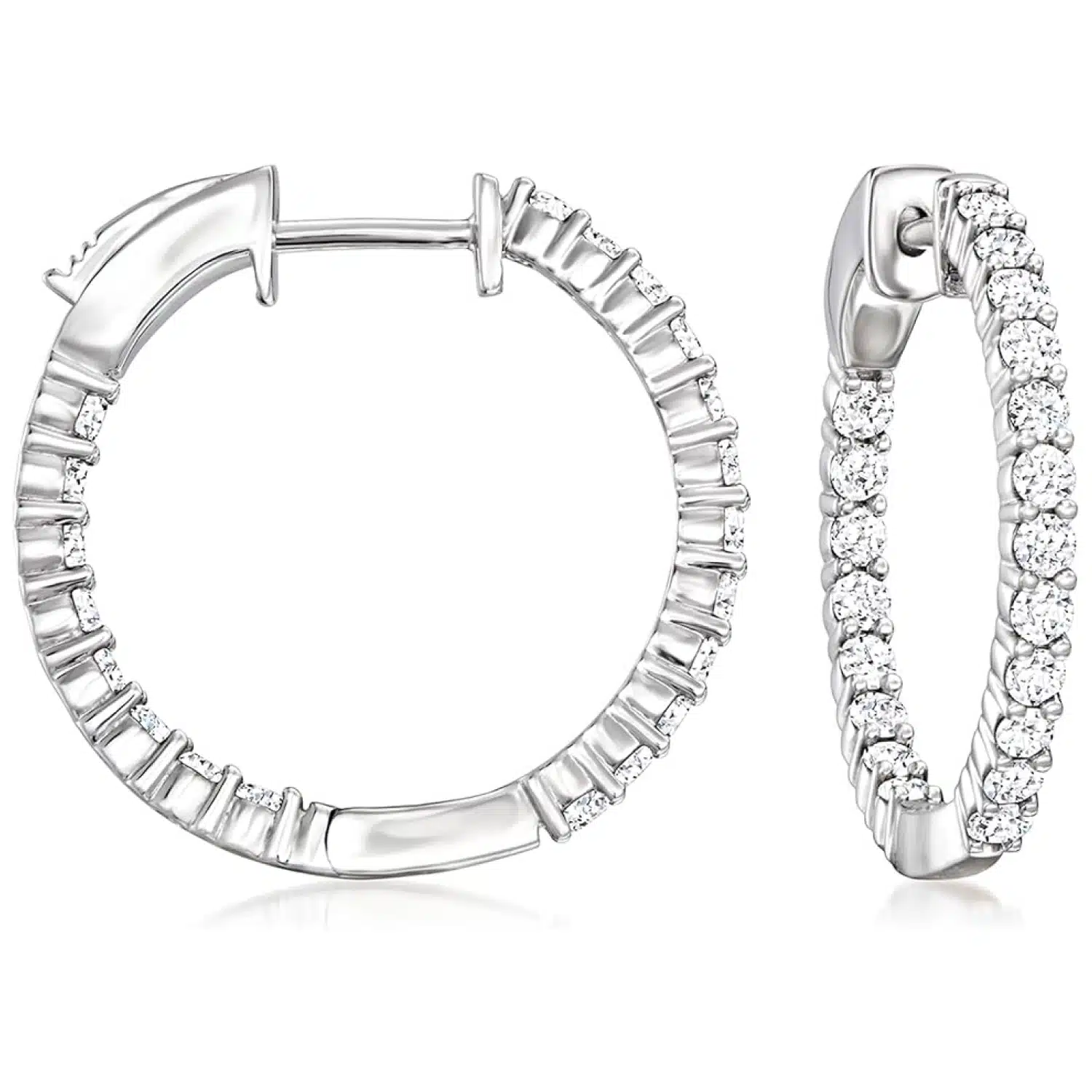 Ross-Simons Lab-Grown Diamond Hoop Earrings