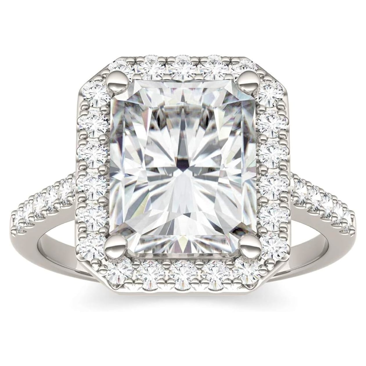 Charles & Colvard 4.41 Carat Radiant Cut Moissanite Ring