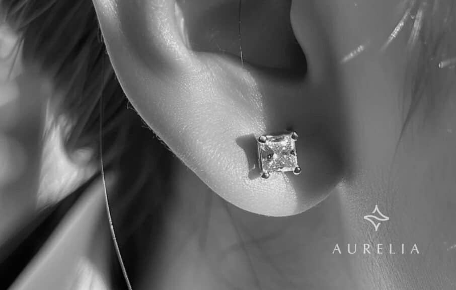 Houston Diamond District 5 Carat IGI Certified Lab-Grown Princess Cut Diamond Earrings in White Gold