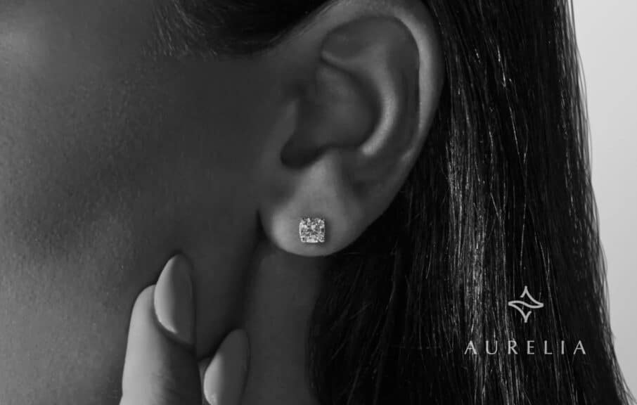 Houston Diamond District 5 Carat IGI Certified Lab-Grown Cushion Cut Diamond Earrings in White Gold