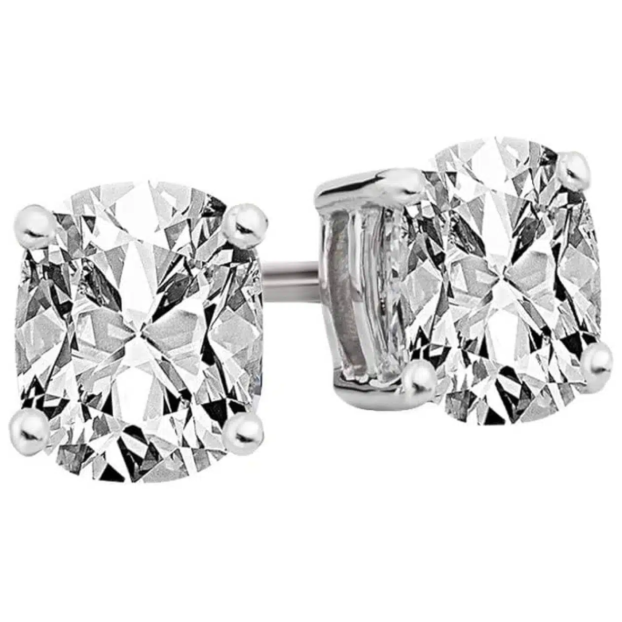 Houston Diamond District Lab Grown Cushion Cut Diamond Earrings