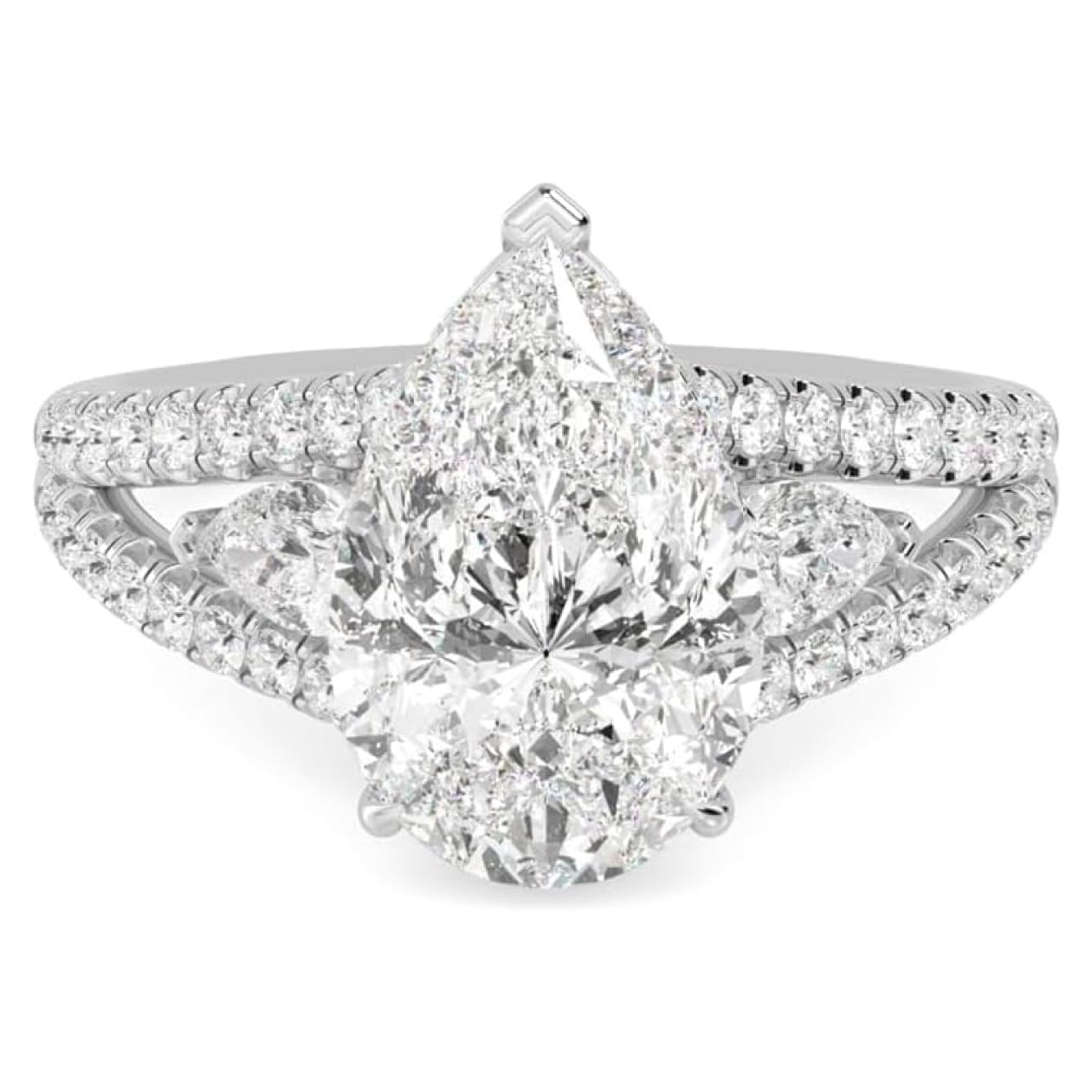 Houston Diamond District Three Stone Lab Grown Diamond Ring