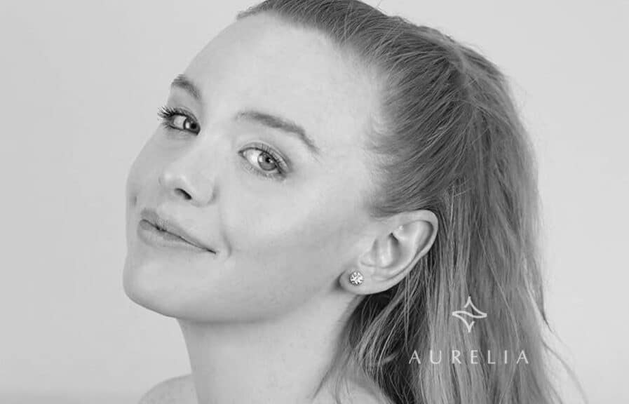 2 Carat Moissanite Round Stud Earrings in 14K Yellow Gold with Screw Back