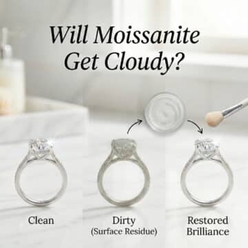 Will Moissanite Get Cloudy? The "Oil Slick" Stain & How to Fix It