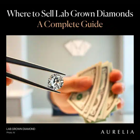 The image show a pair of tweezers delicately holding a sparkling, lab-grown diamond in the foreground, with a hand on the side offering a fan of hundred-dollar bills. The background should be a minimalist jewelry store or modern desk setting, slightly blurred to focus on the diamond and money exchange. Include subtle reflections and soft lighting to enhance the diamond’s brilliance. The overall tone should evoke luxury and professionalism, suggesting a smooth, valuable transaction.