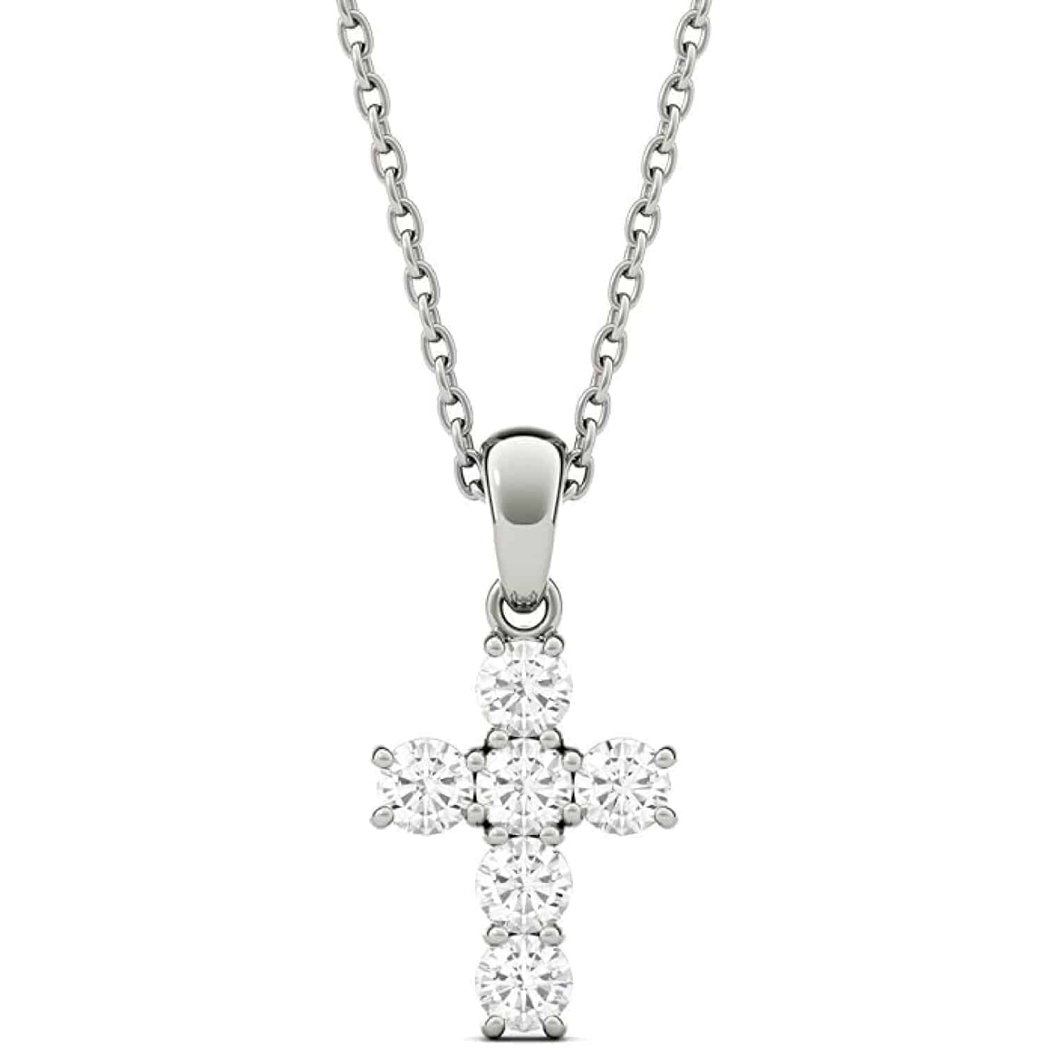 Charles & Colvard Moissanite Cross Pendant
