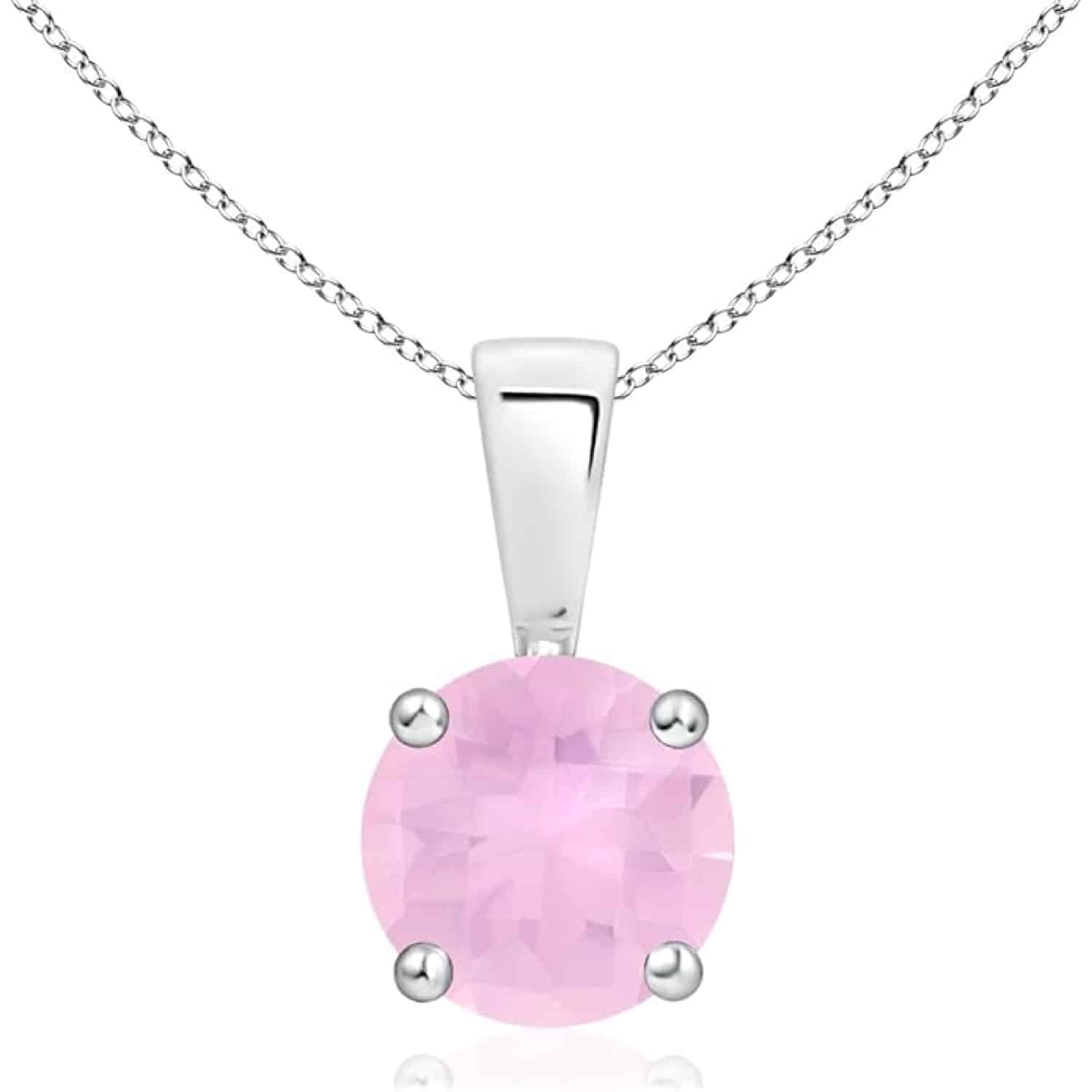 Angara Rose Quartz Pendant Necklace