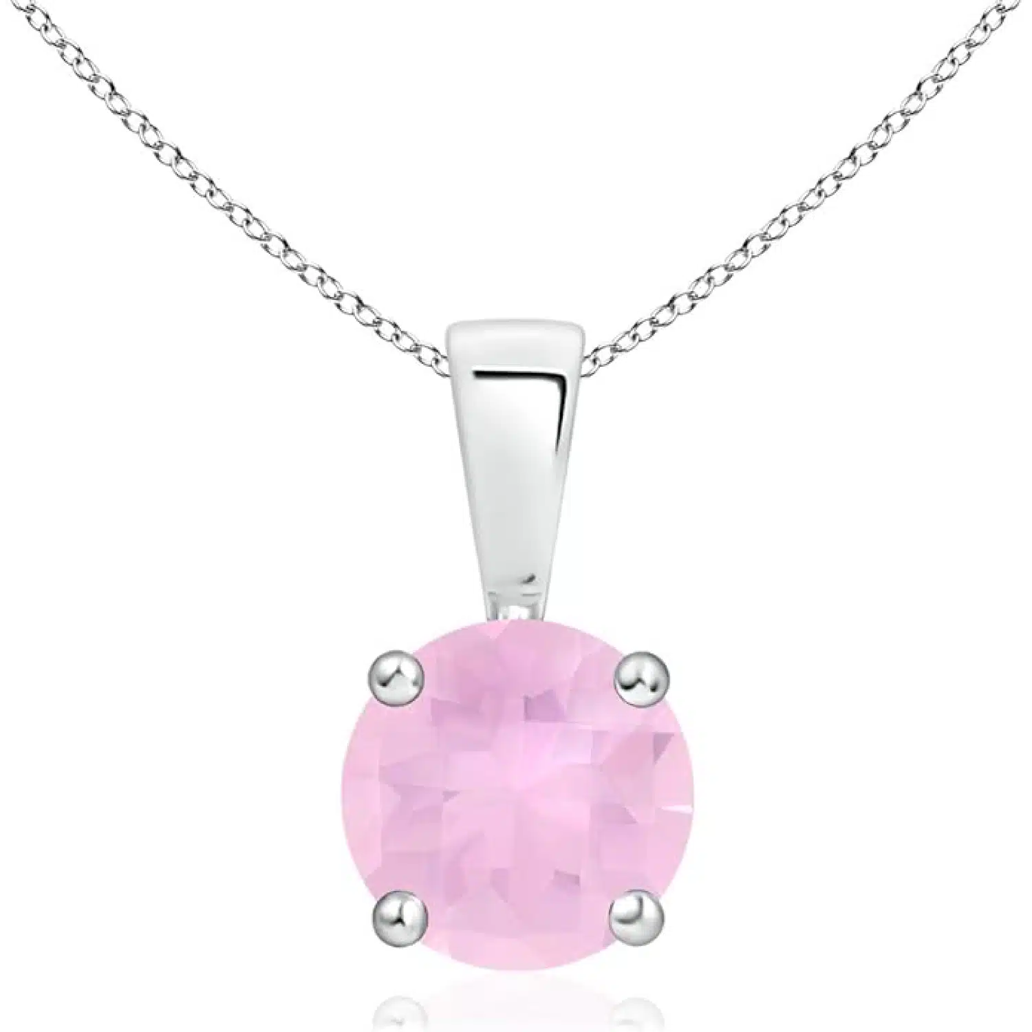 Angara Rose Quartz Pendant Necklace