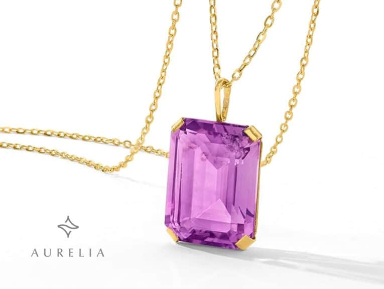 Ross-Simons 10.00 Carat Amethyst Necklace in 14kt Yellow Gold with Cable Chain