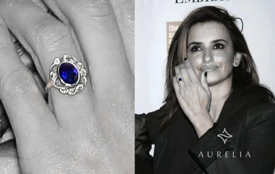 Penelope Cruz with Sapphire gemstone