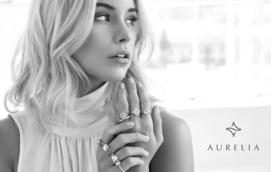 This image showcases the beauty of a moissanite engagement ring, emphasizing its diamond-like brilliance.