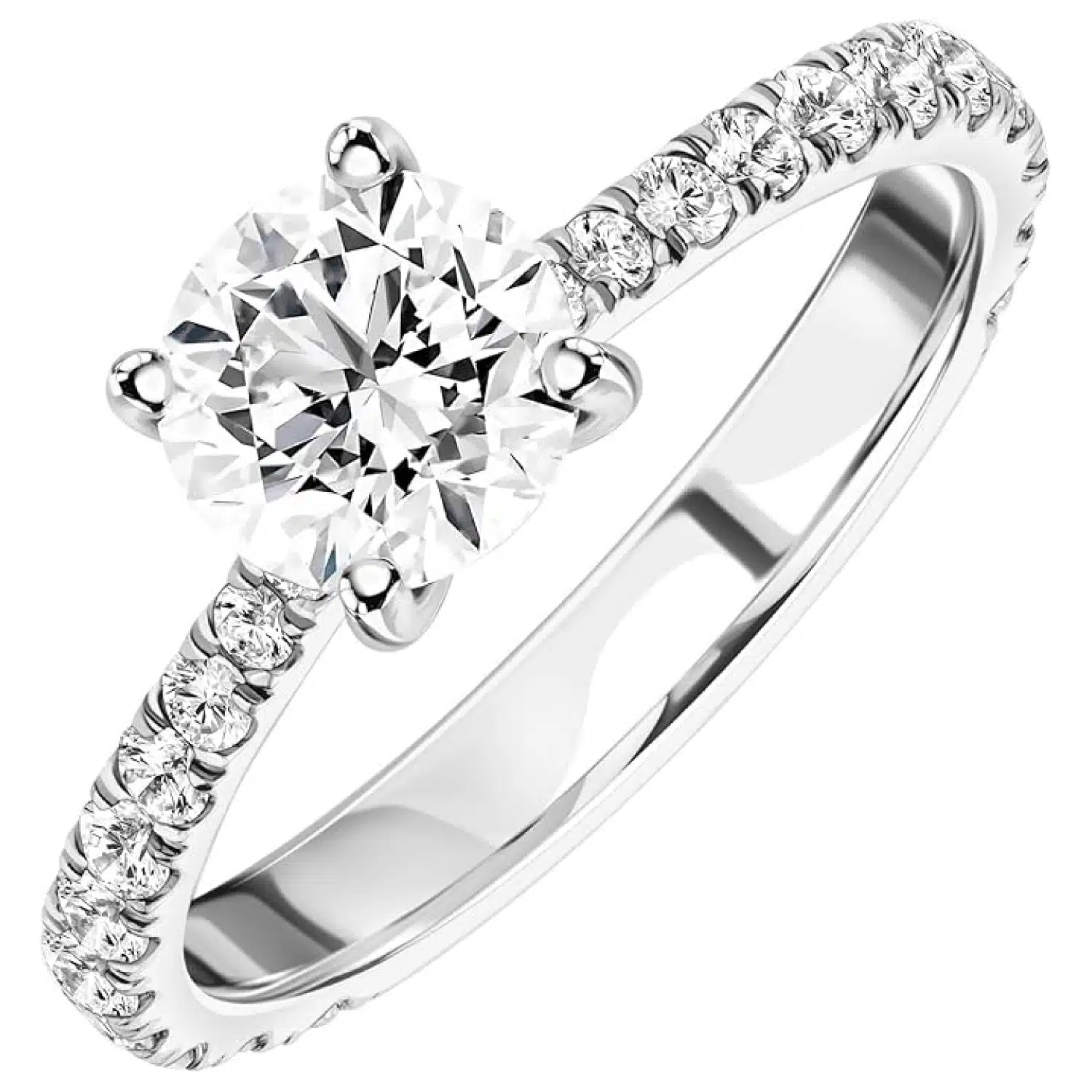 Eco Gems Moissanite Engagement Ring