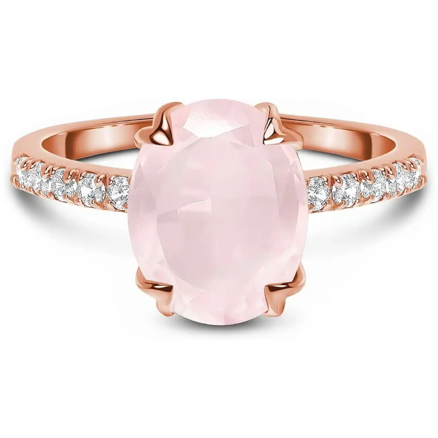 Moon Magic Rose Quartz Wedding Ring