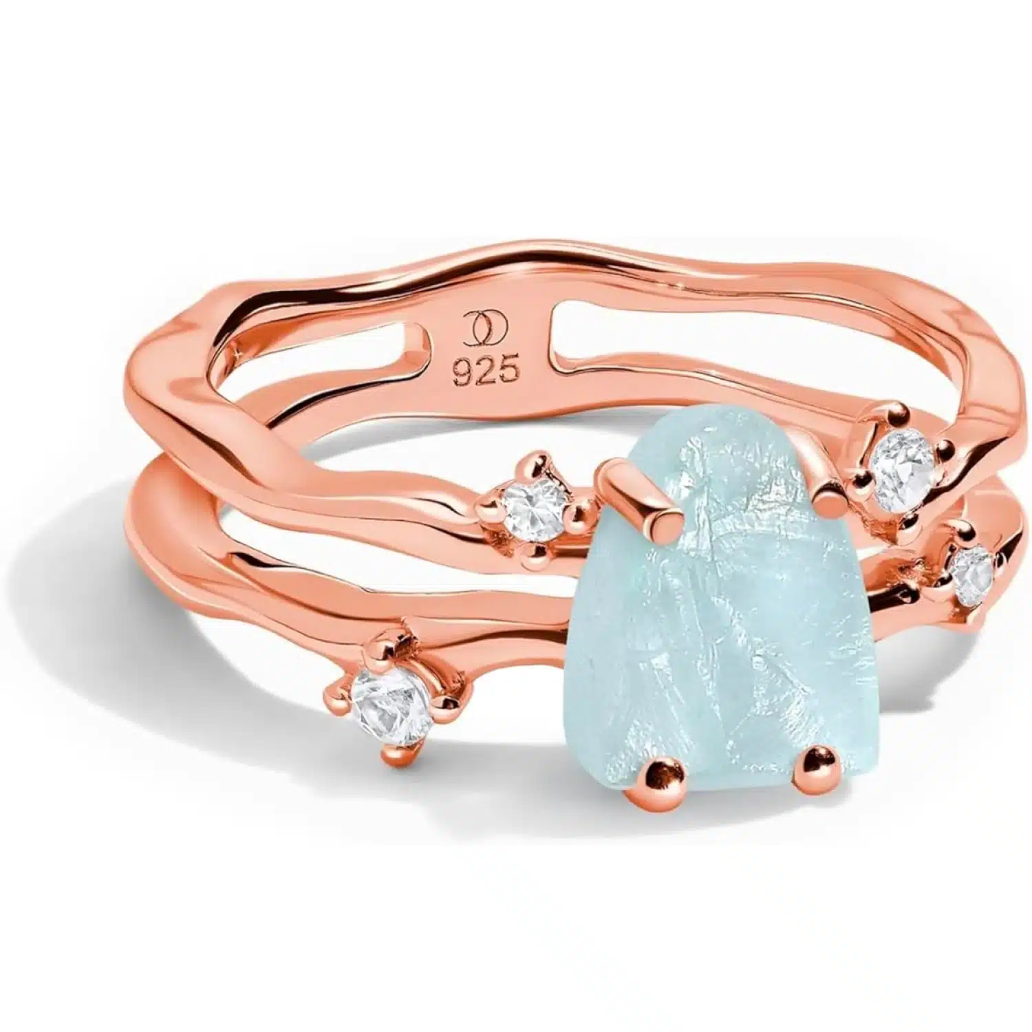 Moon Magic Flow Aquamarine Ring