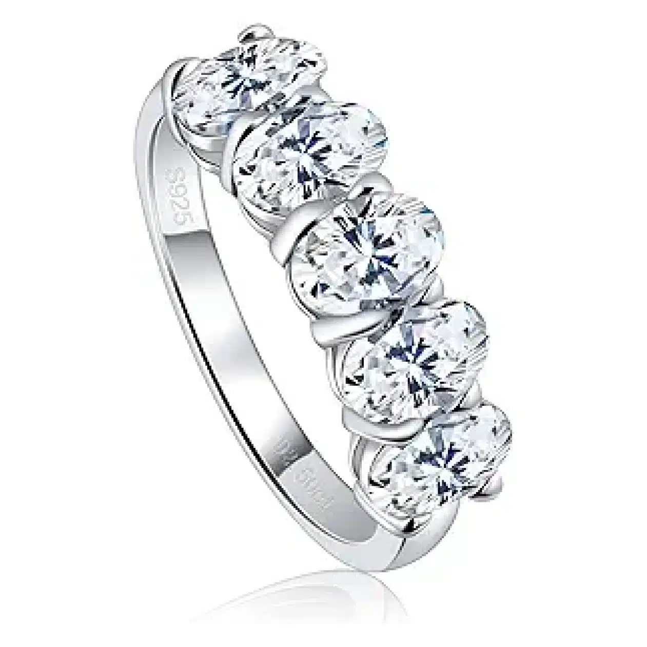 Ladylike Moissanite Wedding Band