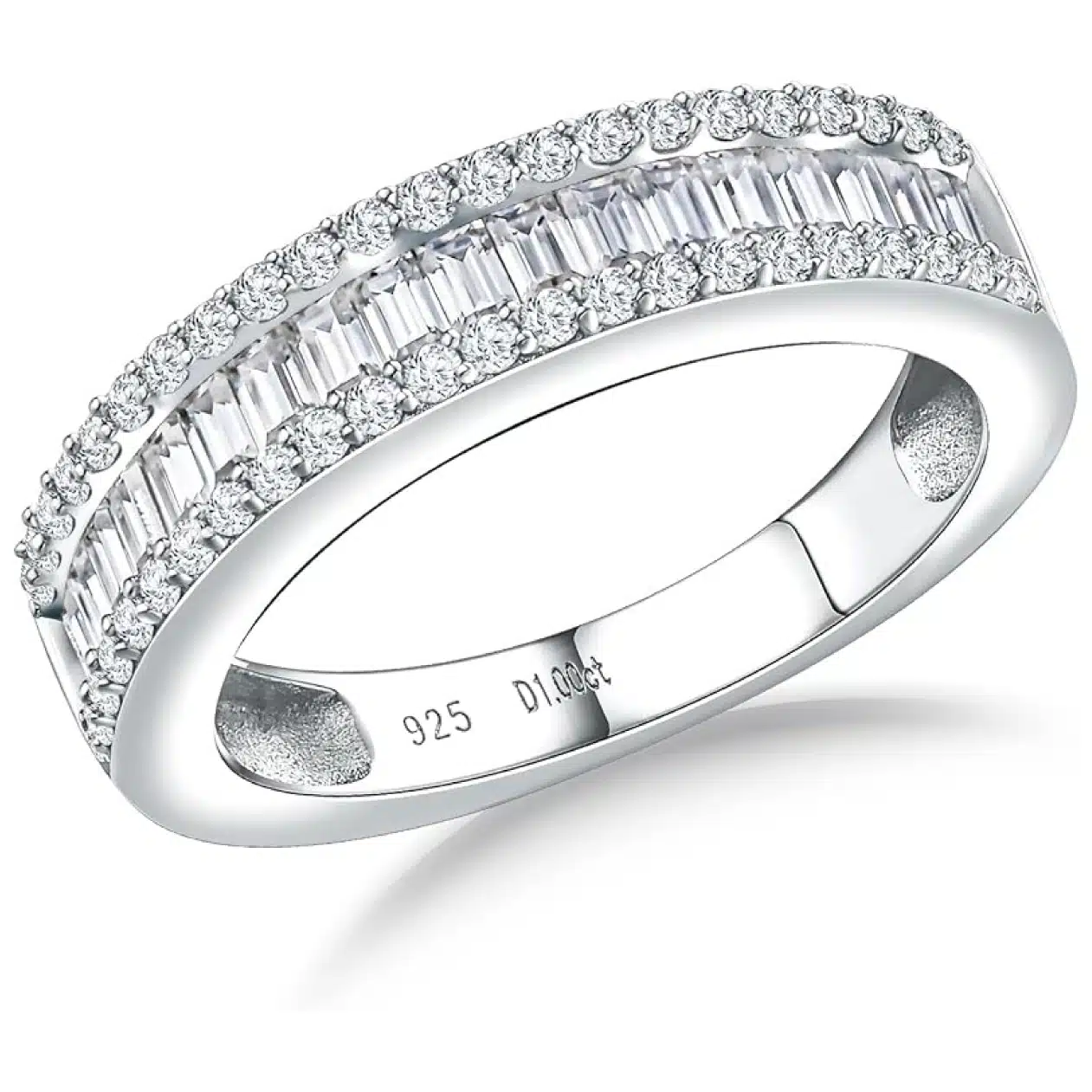 DAYBYDAY Emerald Cut Moissanite Band