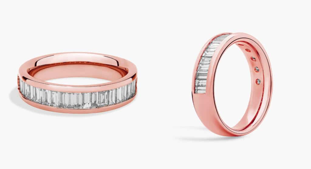 Channel Set Baguette Diamond Ring In 18k Rose Gold (1 Ct. Tw.)