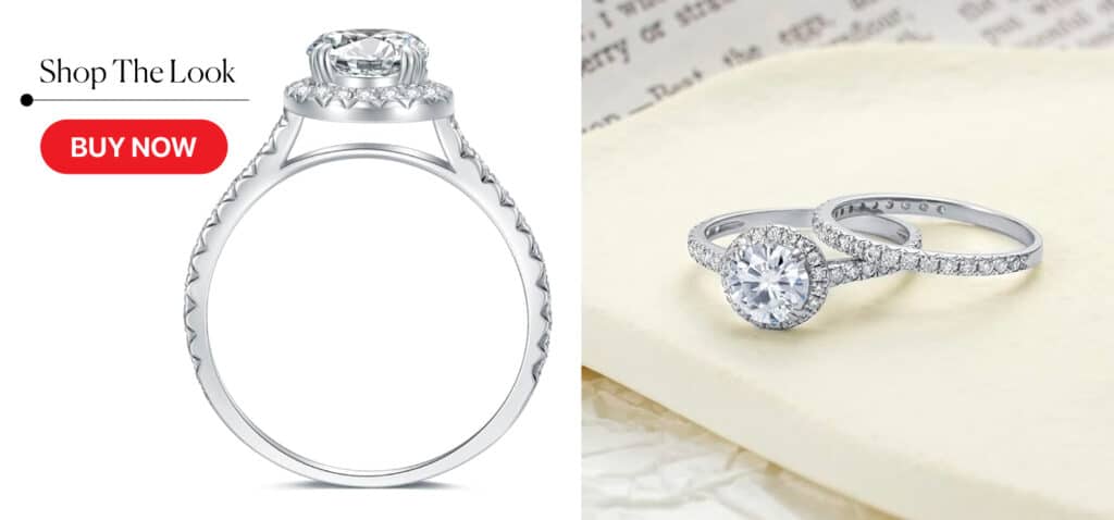 1.8 Carat Moissanite Bridal Sets in 10K Gold