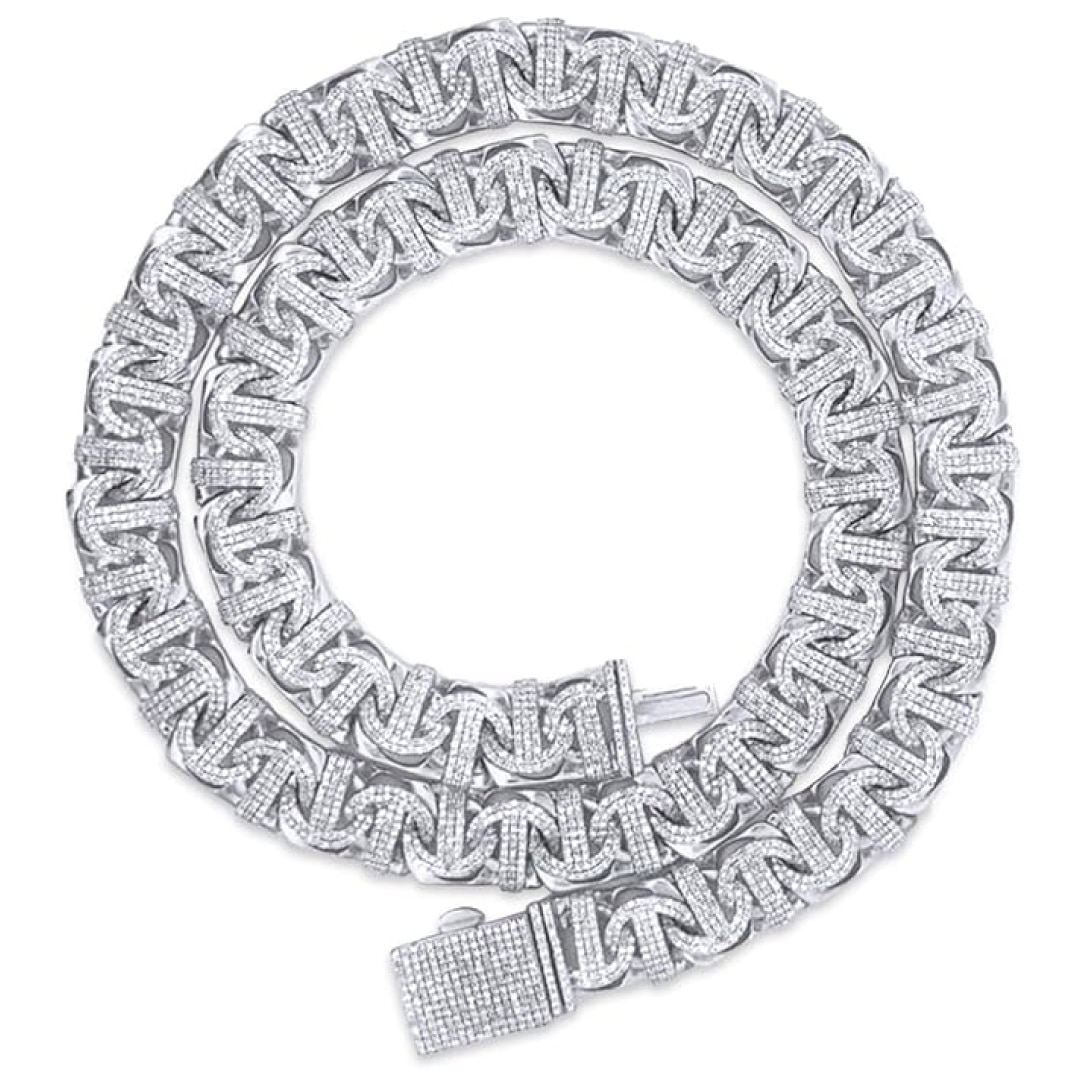 SAVEARTH DIAMONDS Chino Miami Cuban Link Chain Necklace