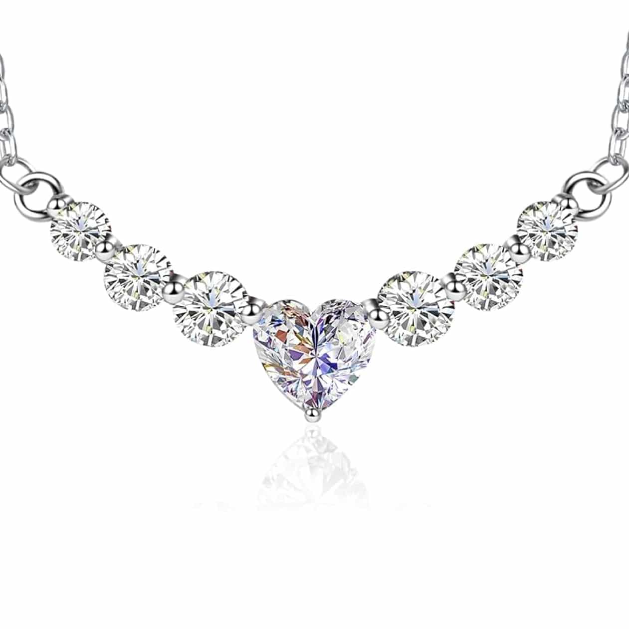 Ahvrra Moissanite Heart Necklace