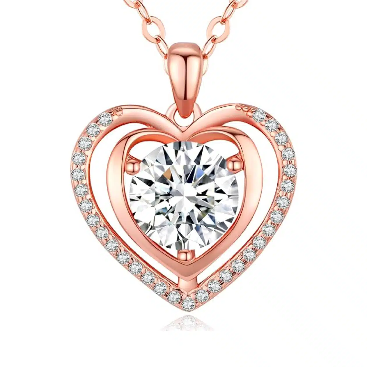 Hoaritik Moissanite Heart Necklace