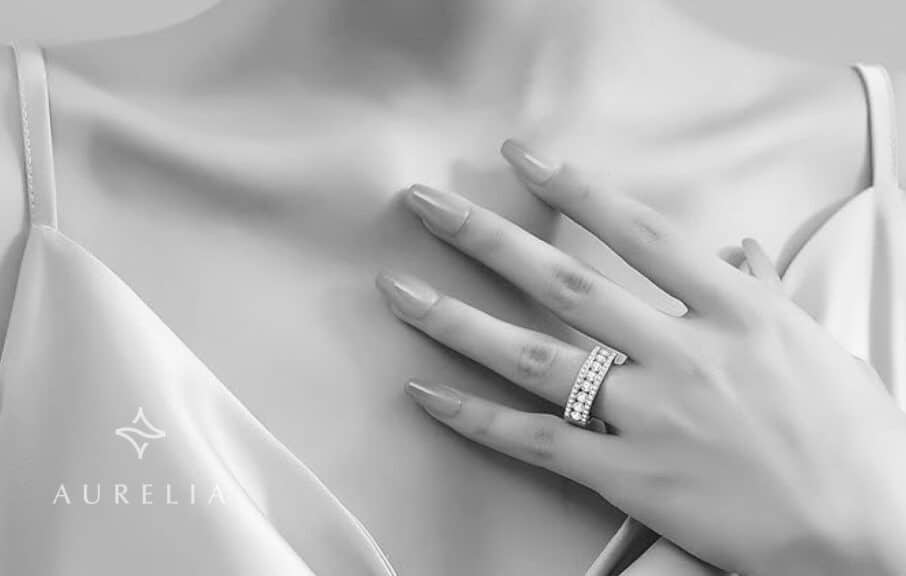 1.32CTTW Moissanite Eternity Ring in 18K White Gold Plated Silver