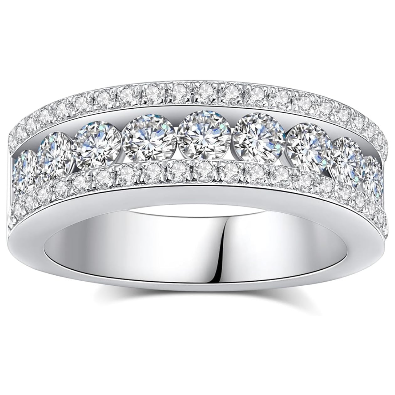 VAXOJEL Moissanite Eternity Ring