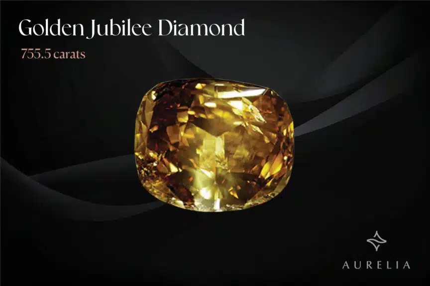 Golden Jubilee Diamond on a black marvel background