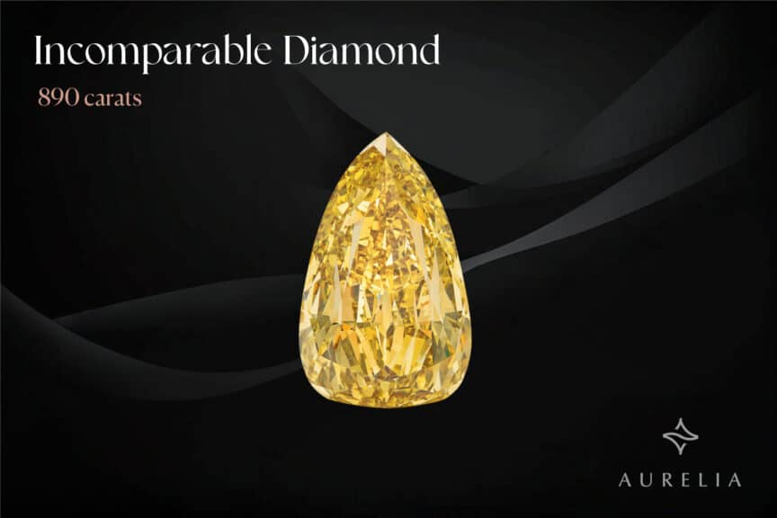 Incomparable Diamond on a black marvel background