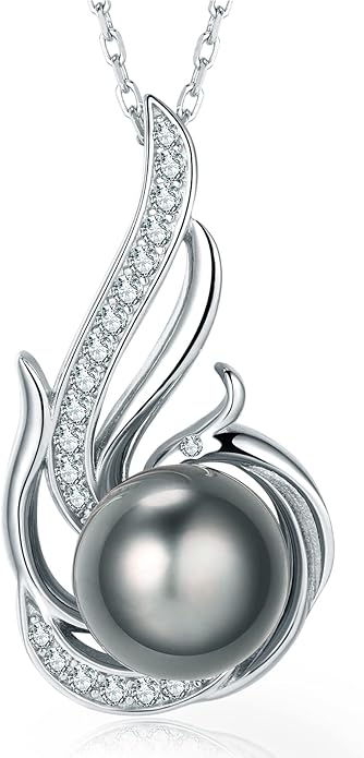 NONNYL Tahitian Black Pearl Phoenix Necklace
