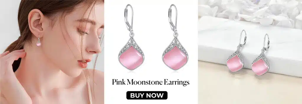 Pink Moonstone Earrings