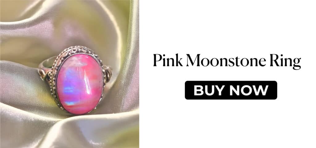 Pink Moonstone Ring