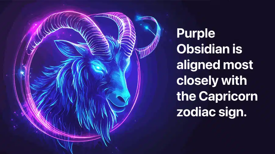 Purple Obsidian is aligned most closely with the Capricorn zodiac sign